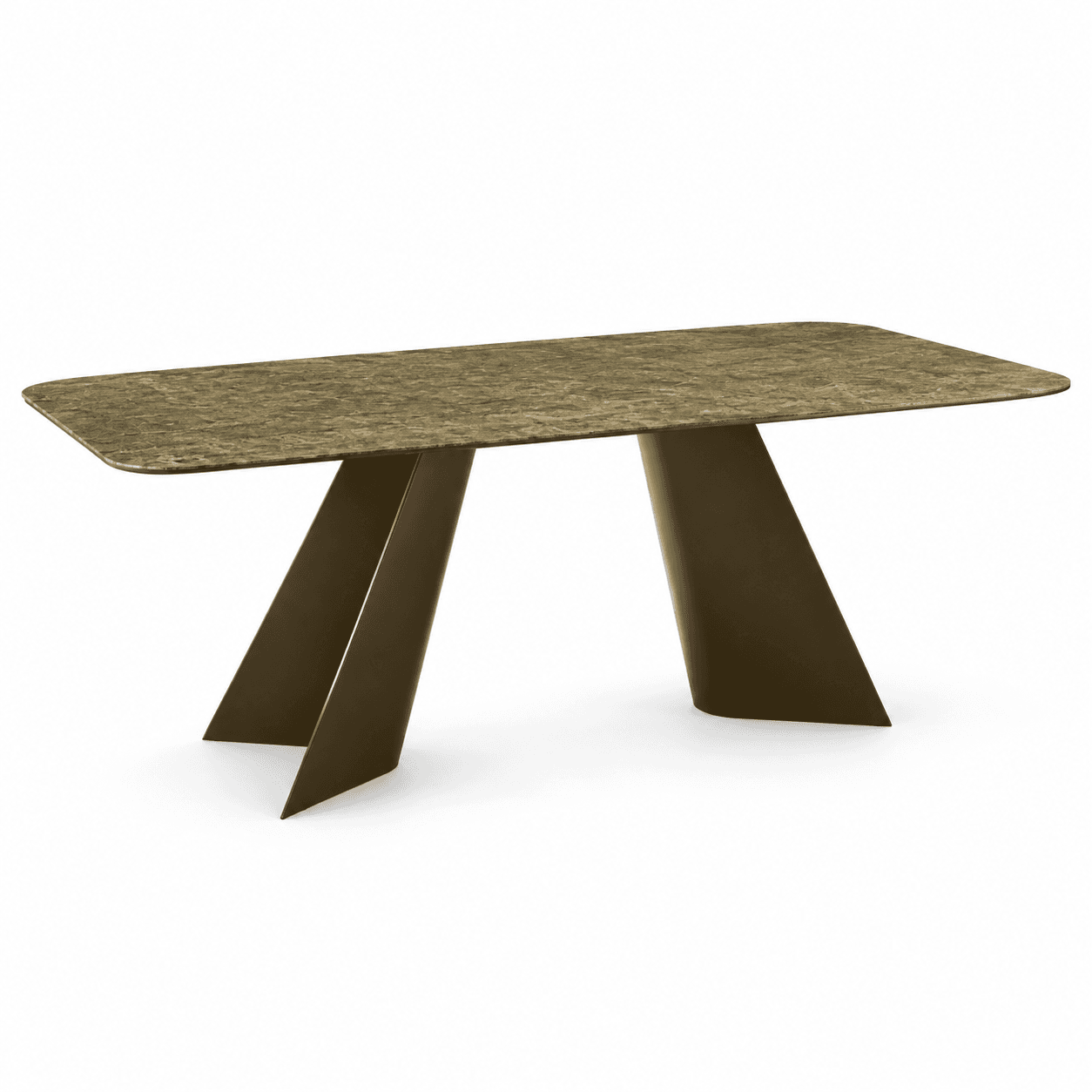 Tavolo da pranzo LOUIS color oliva, L 200 cm