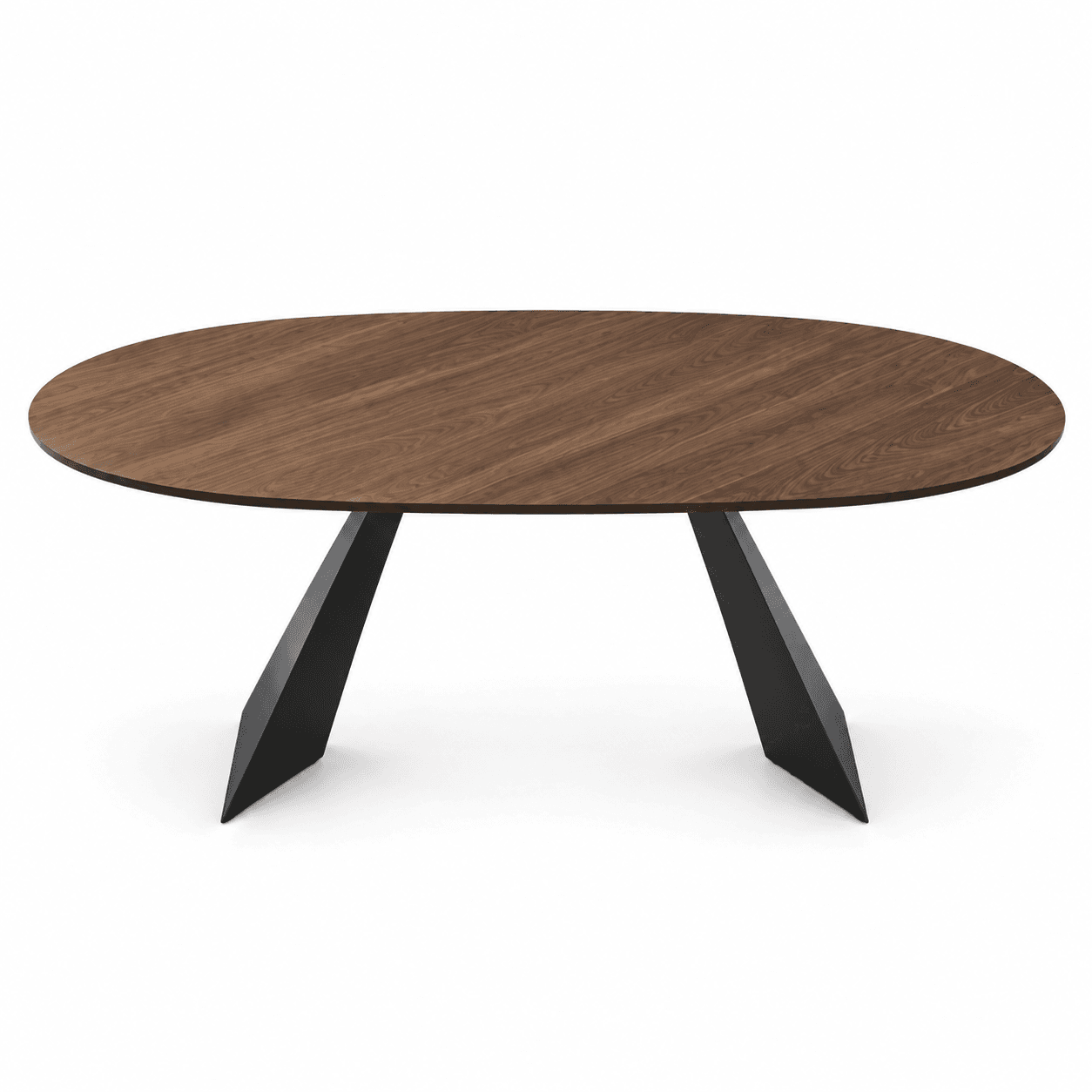 Tavolo ovale RON in noce scuro, L 210 cm